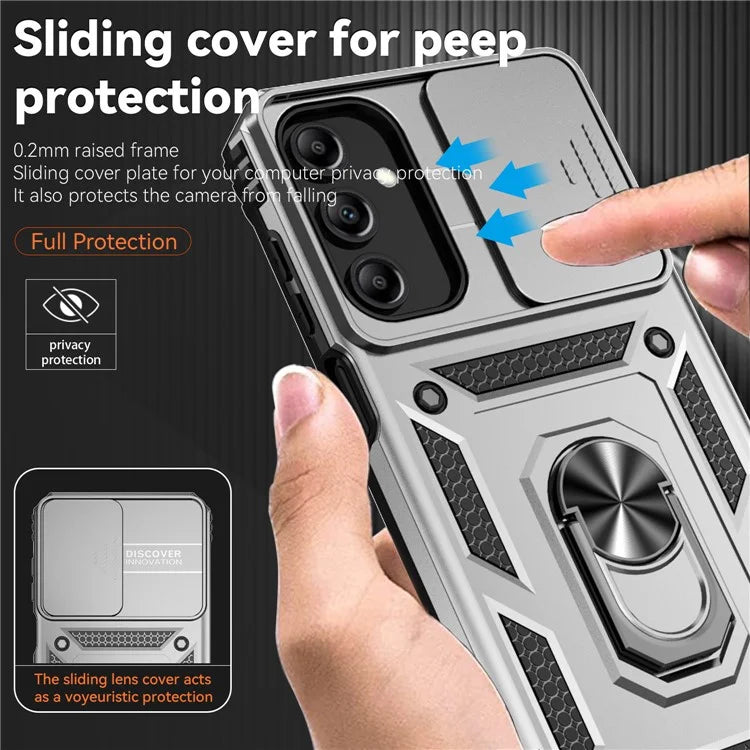 For Samsung Galaxy A15 5G Phone Case with Slide Camera Cover Military Grade Drop Protection