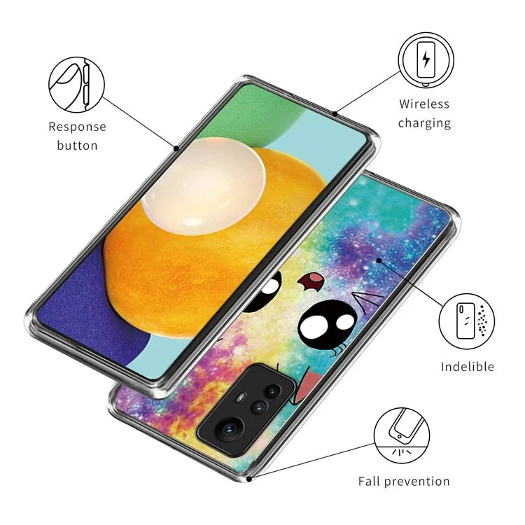 For Xiaomi Redmi Note 12S 4G TPU Case Anti-Scratch Printing Pattern Phone Cover