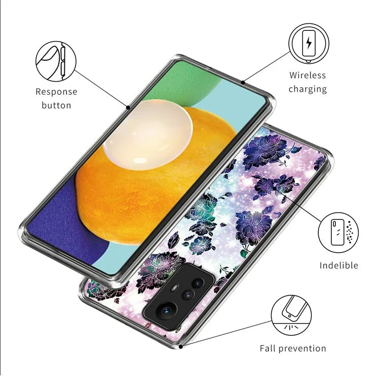 For Xiaomi Redmi Note 12S 4G TPU Case Anti-Scratch Printing Pattern Phone Cover