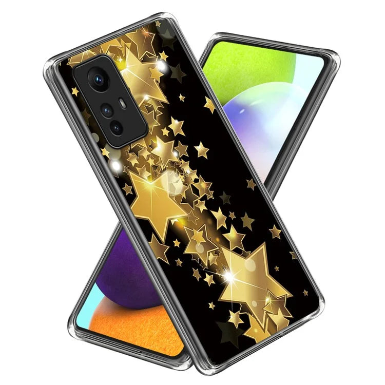 For Xiaomi Redmi Note 12S 4G TPU Case Anti-Scratch Printing Pattern Phone Cover