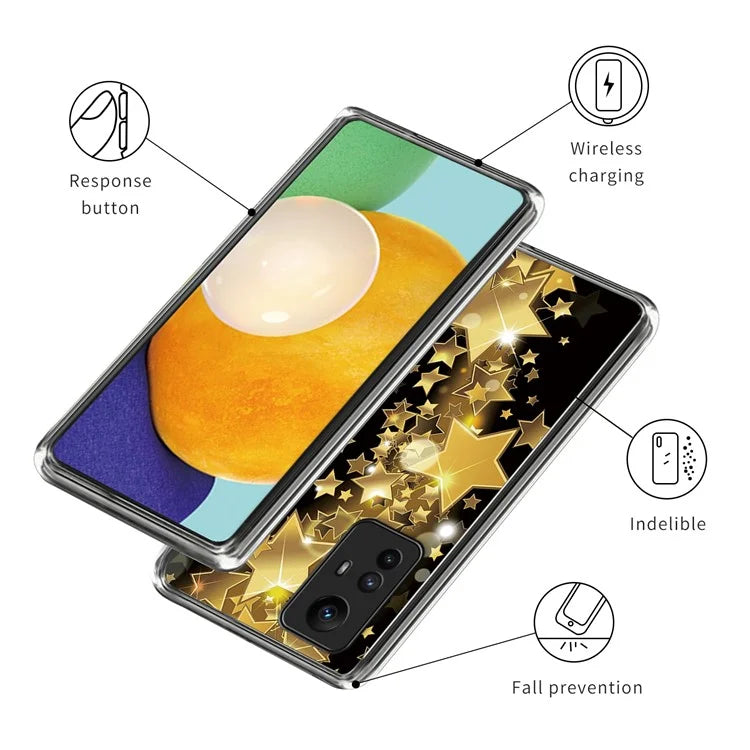 For Xiaomi Redmi Note 12S 4G TPU Case Anti-Scratch Printing Pattern Phone Cover