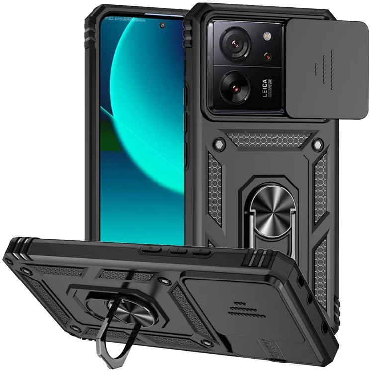 For Xiaomi 13T Pro / 13T / Redmi K60 Ultra Phone Case Camera Protection Ring Kickstand Cover