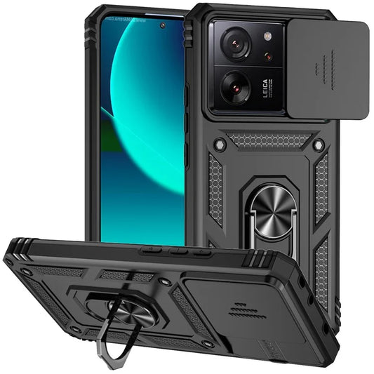 For Xiaomi 13T Pro / 13T / Redmi K60 Ultra Phone Case Camera Protection Ring Kickstand Cover