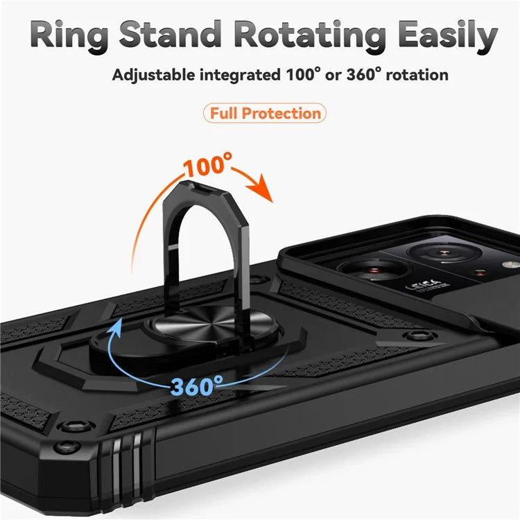For Xiaomi 13T Pro / 13T / Redmi K60 Ultra Phone Case Camera Protection Ring Kickstand Cover