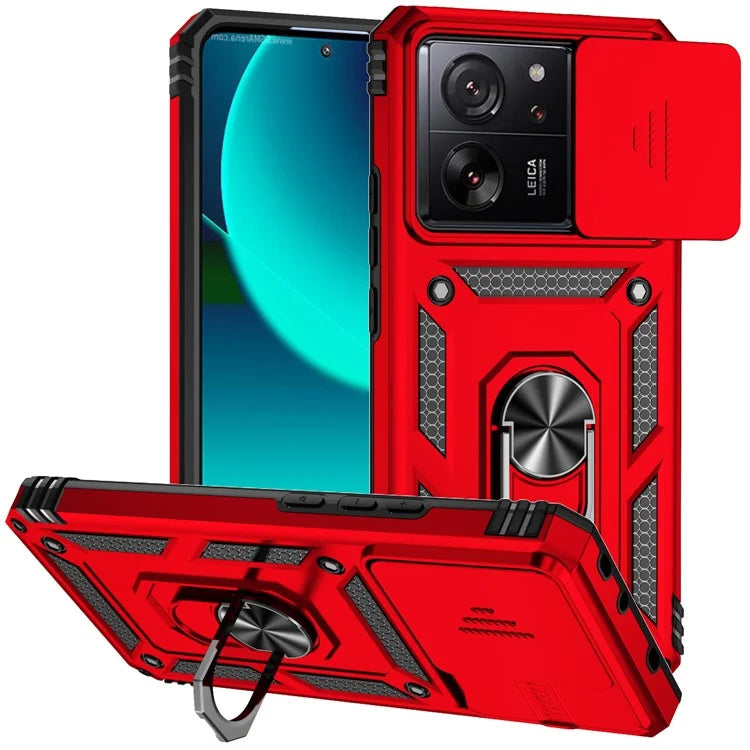 For Xiaomi 13T Pro / 13T / Redmi K60 Ultra Phone Case Camera Protection Ring Kickstand Cover