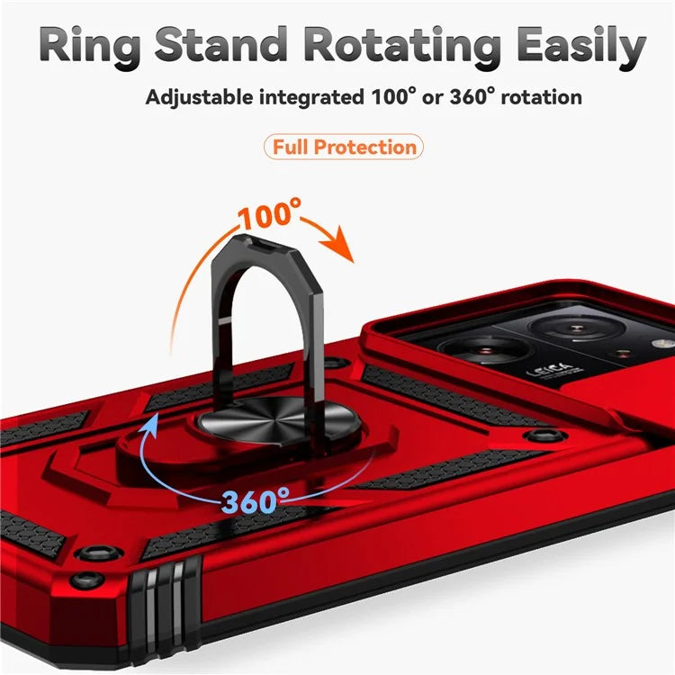For Xiaomi 13T Pro / 13T / Redmi K60 Ultra Phone Case Camera Protection Ring Kickstand Cover