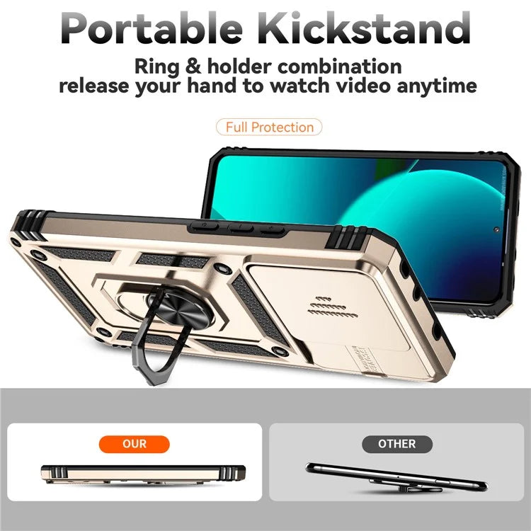 For Xiaomi 13T Pro / 13T / Redmi K60 Ultra Phone Case Camera Protection Ring Kickstand Cover