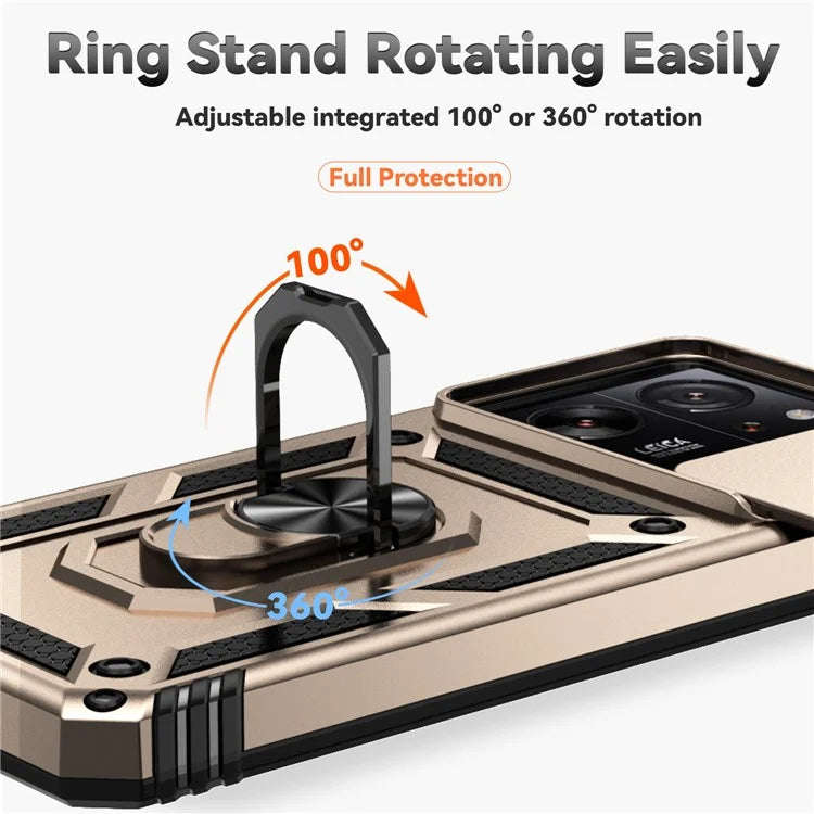 For Xiaomi 13T Pro / 13T / Redmi K60 Ultra Phone Case Camera Protection Ring Kickstand Cover