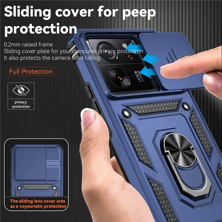 For Xiaomi 13T Pro / 13T / Redmi K60 Ultra Phone Case Camera Protection Ring Kickstand Cover