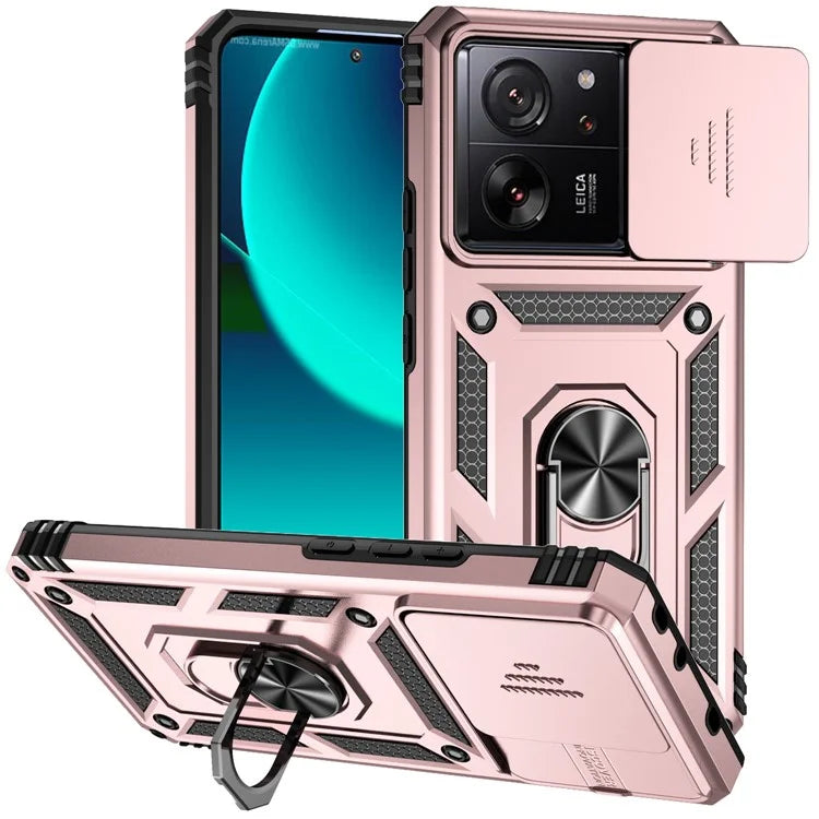 For Xiaomi 13T Pro / 13T / Redmi K60 Ultra Phone Case Camera Protection Ring Kickstand Cover