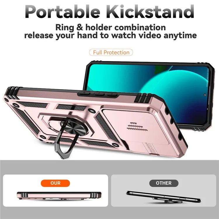 For Xiaomi 13T Pro / 13T / Redmi K60 Ultra Phone Case Camera Protection Ring Kickstand Cover