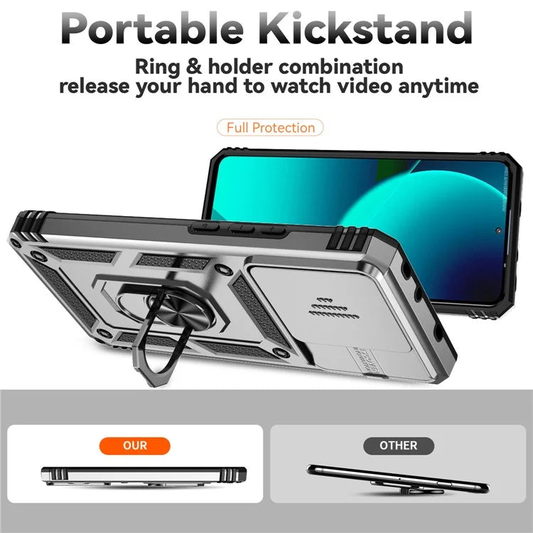 For Xiaomi 13T Pro / 13T / Redmi K60 Ultra Phone Case Camera Protection Ring Kickstand Cover
