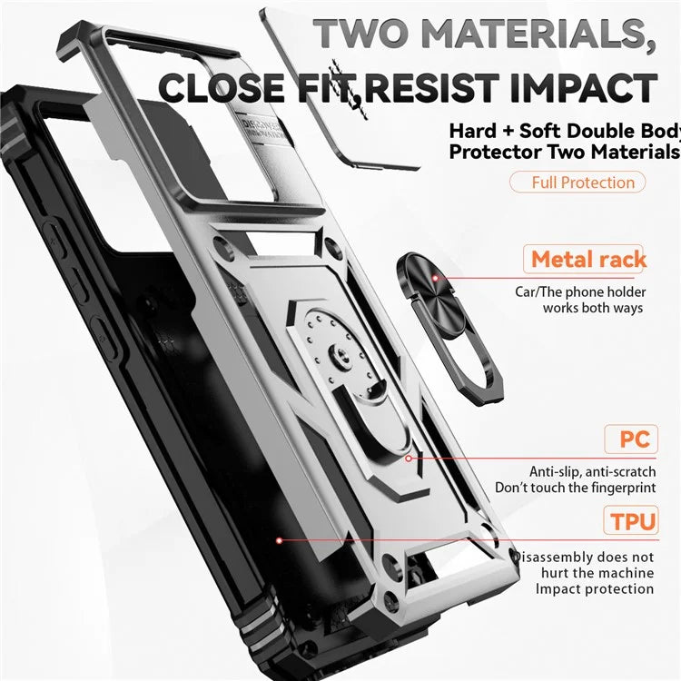 For Xiaomi 13T Pro / 13T / Redmi K60 Ultra Phone Case Camera Protection Ring Kickstand Cover