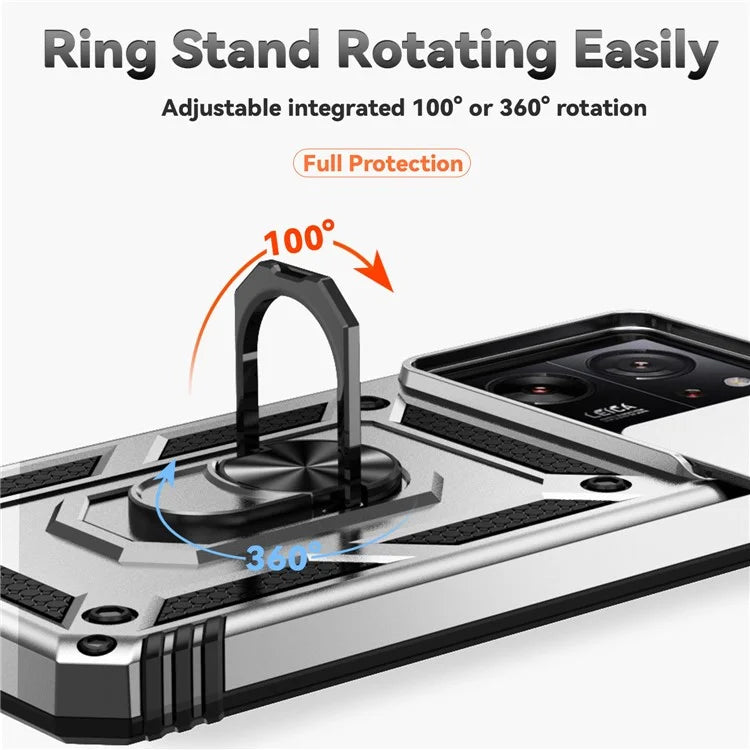 For Xiaomi 13T Pro / 13T / Redmi K60 Ultra Phone Case Camera Protection Ring Kickstand Cover