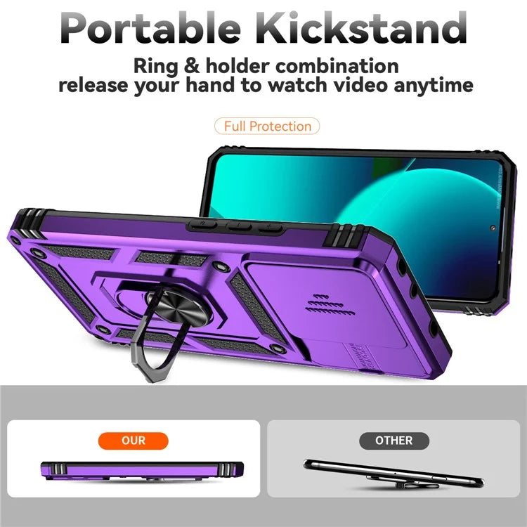 For Xiaomi 13T Pro / 13T / Redmi K60 Ultra Phone Case Camera Protection Ring Kickstand Cover