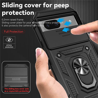 For Google Pixel 8a Phone Case PC+TPU Dual Layer Shockproof Cover Slide Camera Protection