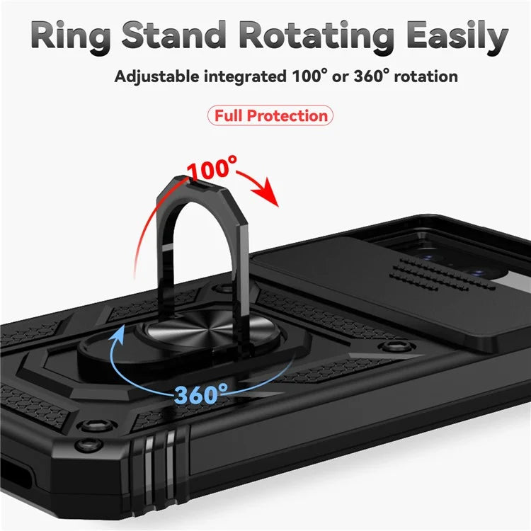 For Google Pixel 8a Phone Case PC+TPU Dual Layer Shockproof Cover Slide Camera Protection