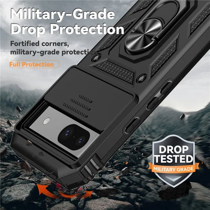 For Google Pixel 8a Phone Case PC+TPU Dual Layer Shockproof Cover Slide Camera Protection