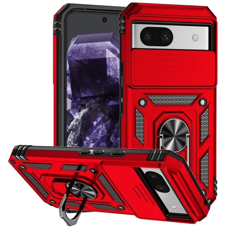 For Google Pixel 8a Phone Case PC+TPU Dual Layer Shockproof Cover Slide Camera Protection