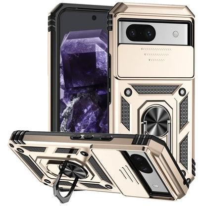 For Google Pixel 8a Phone Case PC+TPU Dual Layer Shockproof Cover Slide Camera Protection