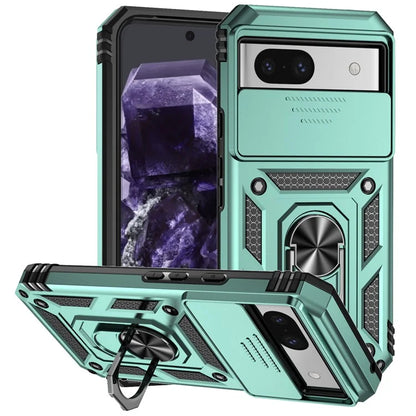 For Google Pixel 8a Phone Case PC+TPU Dual Layer Shockproof Cover Slide Camera Protection