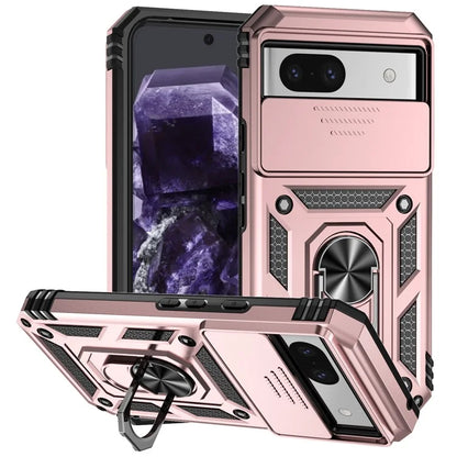 For Google Pixel 8a Phone Case PC+TPU Dual Layer Shockproof Cover Slide Camera Protection