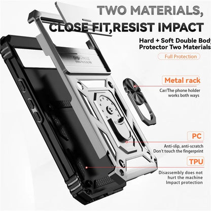 For Google Pixel 8a Phone Case PC+TPU Dual Layer Shockproof Cover Slide Camera Protection