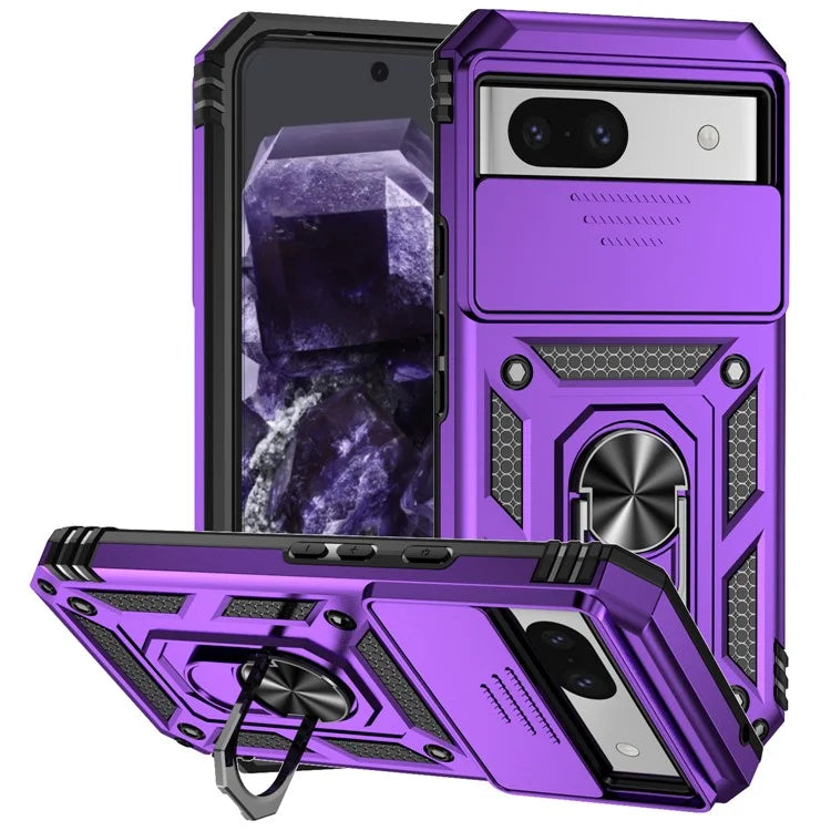 For Google Pixel 8a Phone Case PC+TPU Dual Layer Shockproof Cover Slide Camera Protection