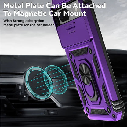 For Google Pixel 8a Phone Case PC+TPU Dual Layer Shockproof Cover Slide Camera Protection