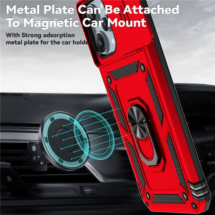 For Xiaomi Redmi 12 4G / 5G (Global) / Poco M6 Pro 5G Phone Case with Slide Camera Cover Anti-Scratch