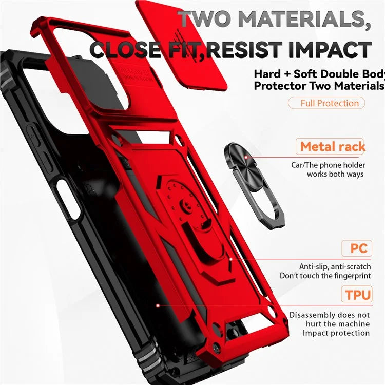 For Xiaomi Redmi 12 4G / 5G (Global) / Poco M6 Pro 5G Phone Case with Slide Camera Cover Anti-Scratch