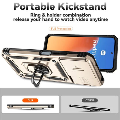 For Xiaomi Redmi 12 4G / 5G (Global) / Poco M6 Pro 5G Phone Case with Slide Camera Cover Anti-Scratch