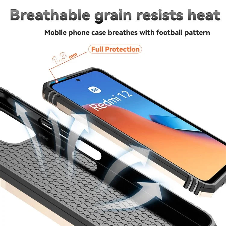 For Xiaomi Redmi 12 4G / 5G (Global) / Poco M6 Pro 5G Phone Case with Slide Camera Cover Anti-Scratch