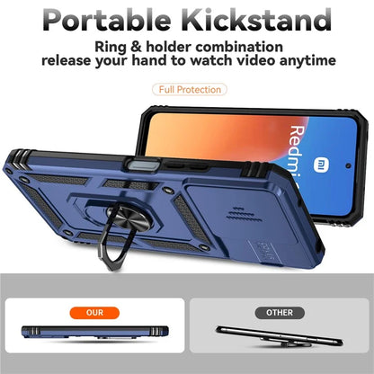 For Xiaomi Redmi 12 4G / 5G (Global) / Poco M6 Pro 5G Phone Case with Slide Camera Cover Anti-Scratch