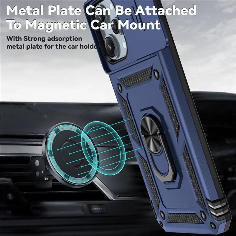 For Xiaomi Redmi 12 4G / 5G (Global) / Poco M6 Pro 5G Phone Case with Slide Camera Cover Anti-Scratch