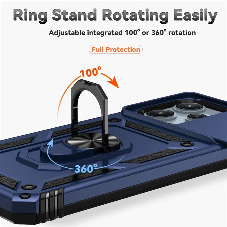 For Xiaomi Redmi 12 4G / 5G (Global) / Poco M6 Pro 5G Phone Case with Slide Camera Cover Anti-Scratch