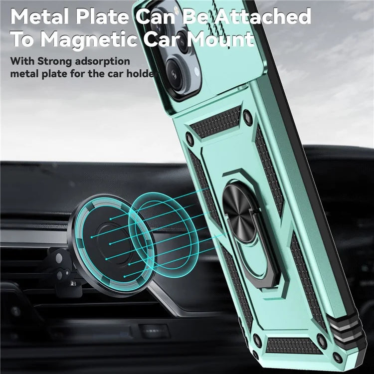 For Xiaomi Redmi 12 4G / 5G (Global) / Poco M6 Pro 5G Phone Case with Slide Camera Cover Anti-Scratch