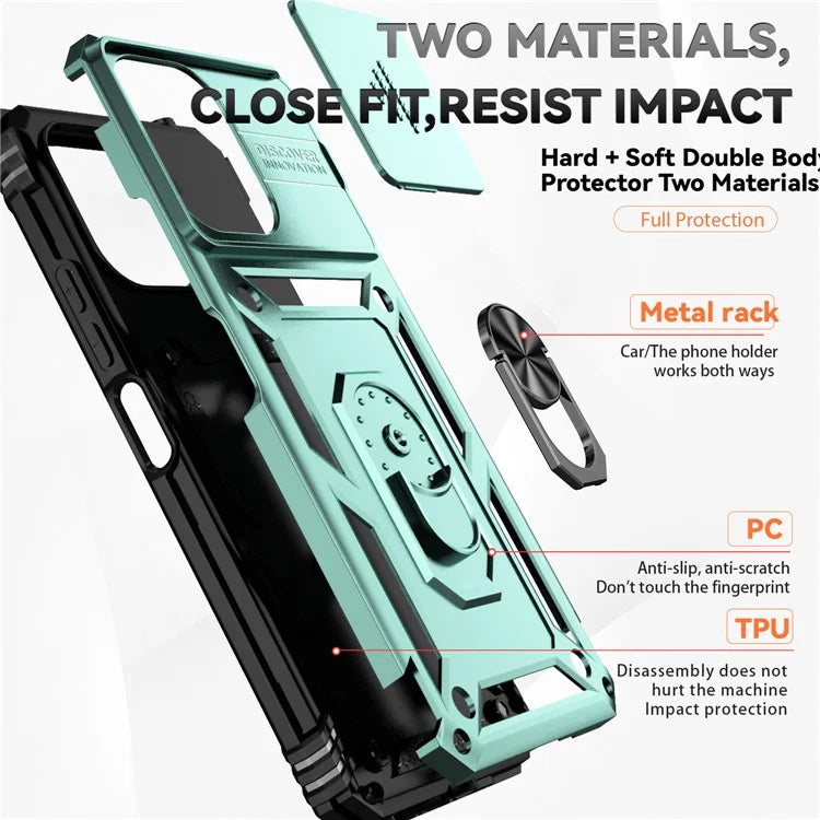 For Xiaomi Redmi 12 4G / 5G (Global) / Poco M6 Pro 5G Phone Case with Slide Camera Cover Anti-Scratch