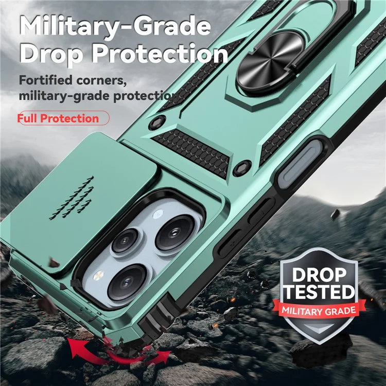 For Xiaomi Redmi 12 4G / 5G (Global) / Poco M6 Pro 5G Phone Case with Slide Camera Cover Anti-Scratch