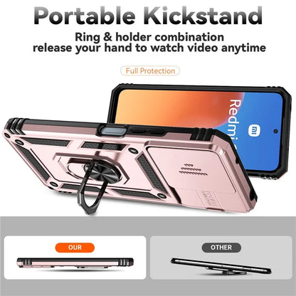 For Xiaomi Redmi 12 4G / 5G (Global) / Poco M6 Pro 5G Phone Case with Slide Camera Cover Anti-Scratch