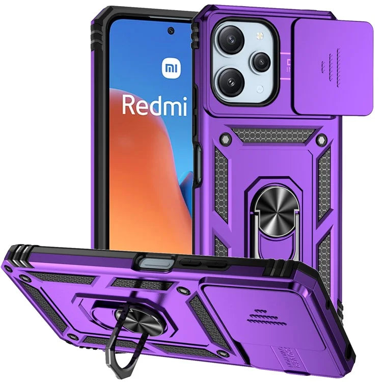 For Xiaomi Redmi 12 4G / 5G (Global) / Poco M6 Pro 5G Phone Case with Slide Camera Cover Anti-Scratch