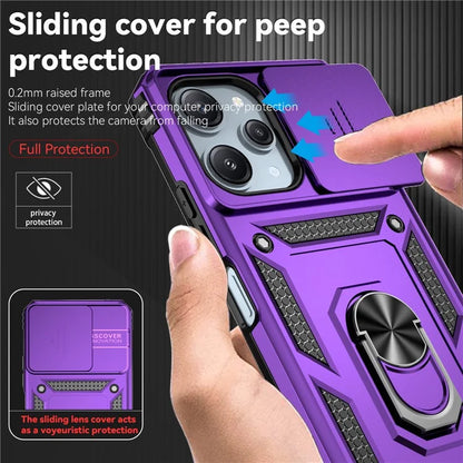 For Xiaomi Redmi 12 4G / 5G (Global) / Poco M6 Pro 5G Phone Case with Slide Camera Cover Anti-Scratch
