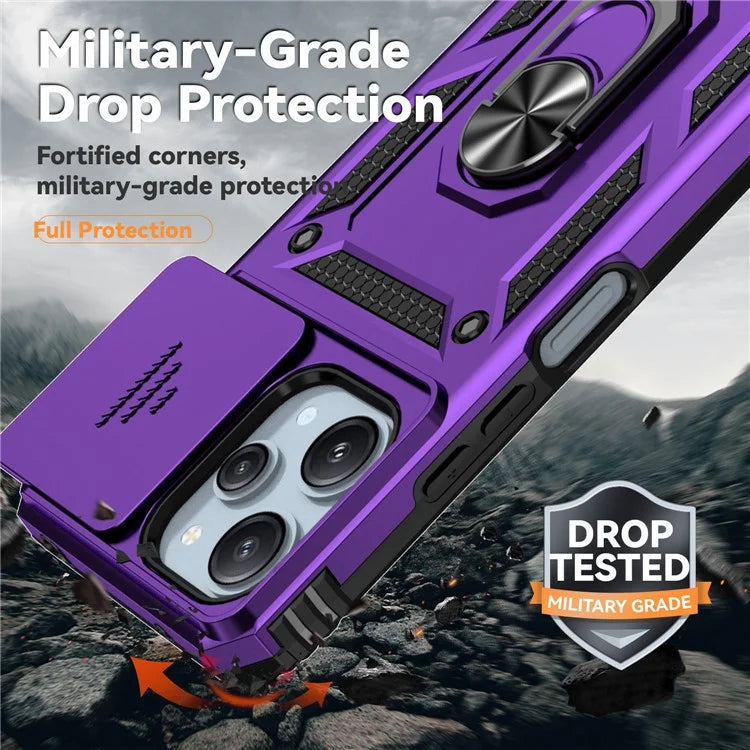 For Xiaomi Redmi 12 4G / 5G (Global) / Poco M6 Pro 5G Phone Case with Slide Camera Cover Anti-Scratch