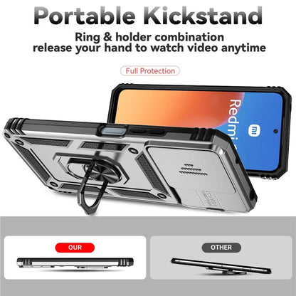 For Xiaomi Redmi 12 4G / 5G (Global) / Poco M6 Pro 5G Phone Case with Slide Camera Cover Anti-Scratch