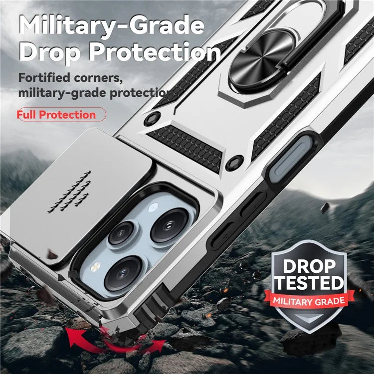 For Xiaomi Redmi 12 4G / 5G (Global) / Poco M6 Pro 5G Phone Case with Slide Camera Cover Anti-Scratch