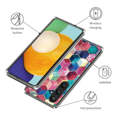 For Samsung Galaxy S24 Case Pattern Flexible TPU Phone Back Cover Shell