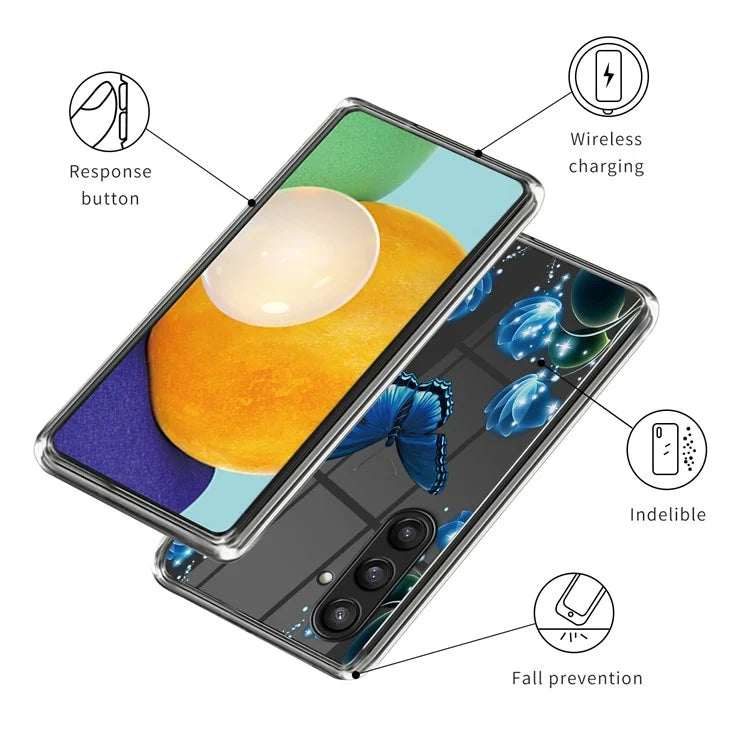 For Samsung Galaxy S24 Case Pattern Flexible TPU Phone Back Cover Shell