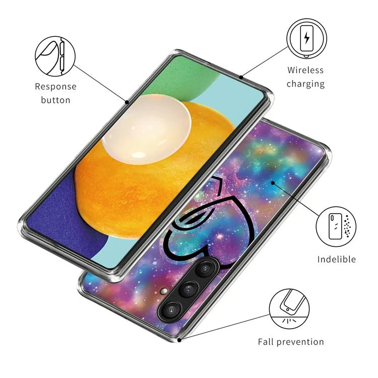 For Samsung Galaxy S24 Case Pattern Flexible TPU Phone Back Cover Shell