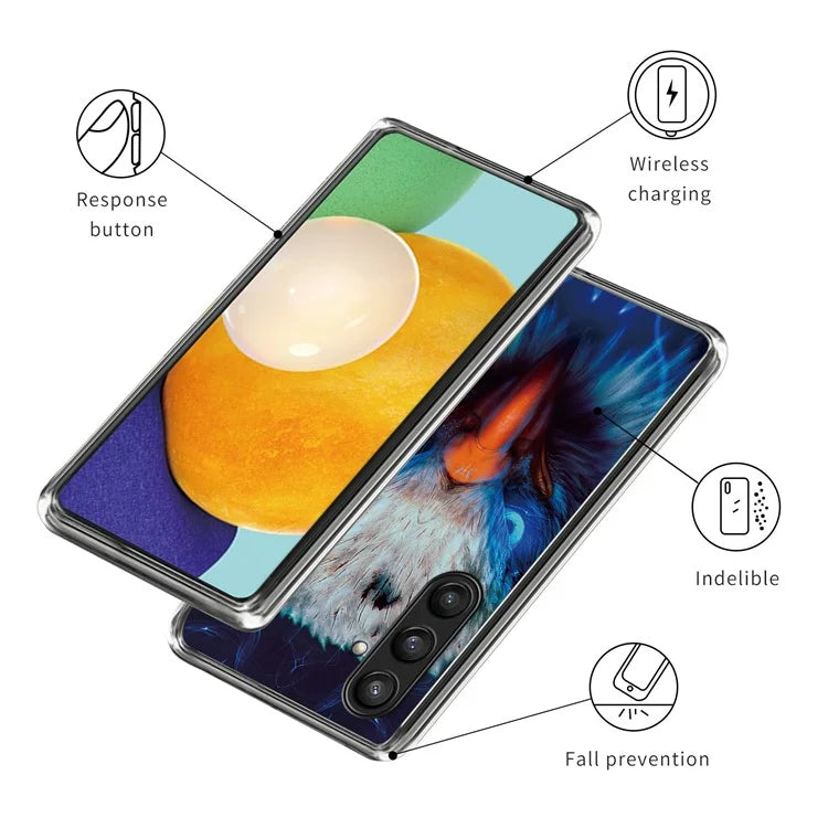 For Samsung Galaxy S24 Case Pattern Flexible TPU Phone Back Cover Shell