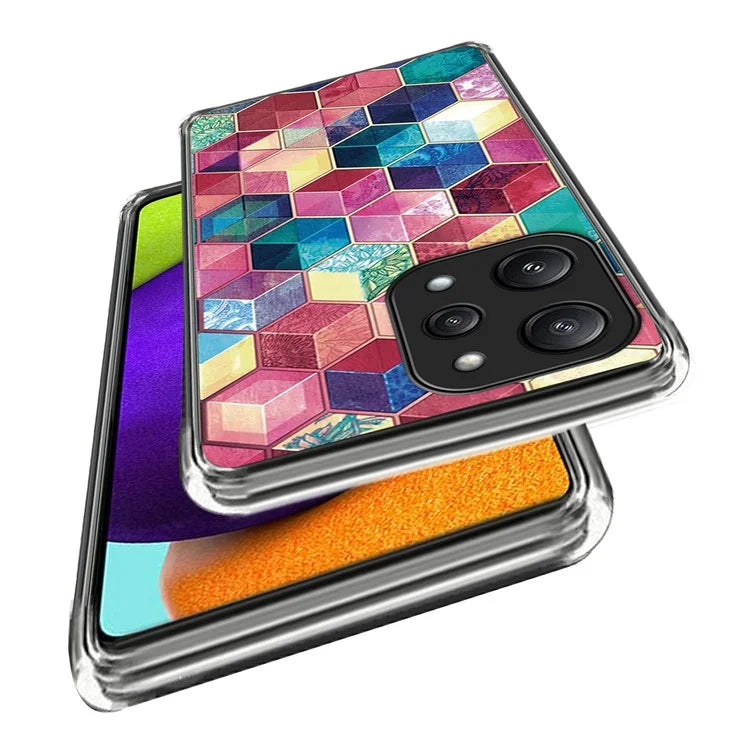 For Xiaomi Redmi 12 5G (Global) TPU Back Case Pattern Shockproof Phone Cover